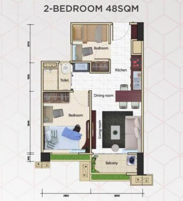 Noche - 2 Bedroom Skyhouse Apartment Bsd Tangerang Eksteriør bilde